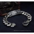 Klassische Gothic Punk Style Körperschmuck ID Armbänder Anti-Allergie